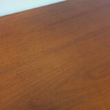 Double-sided executive desk sled legs vintage Scandinavian style in teak from the 60s