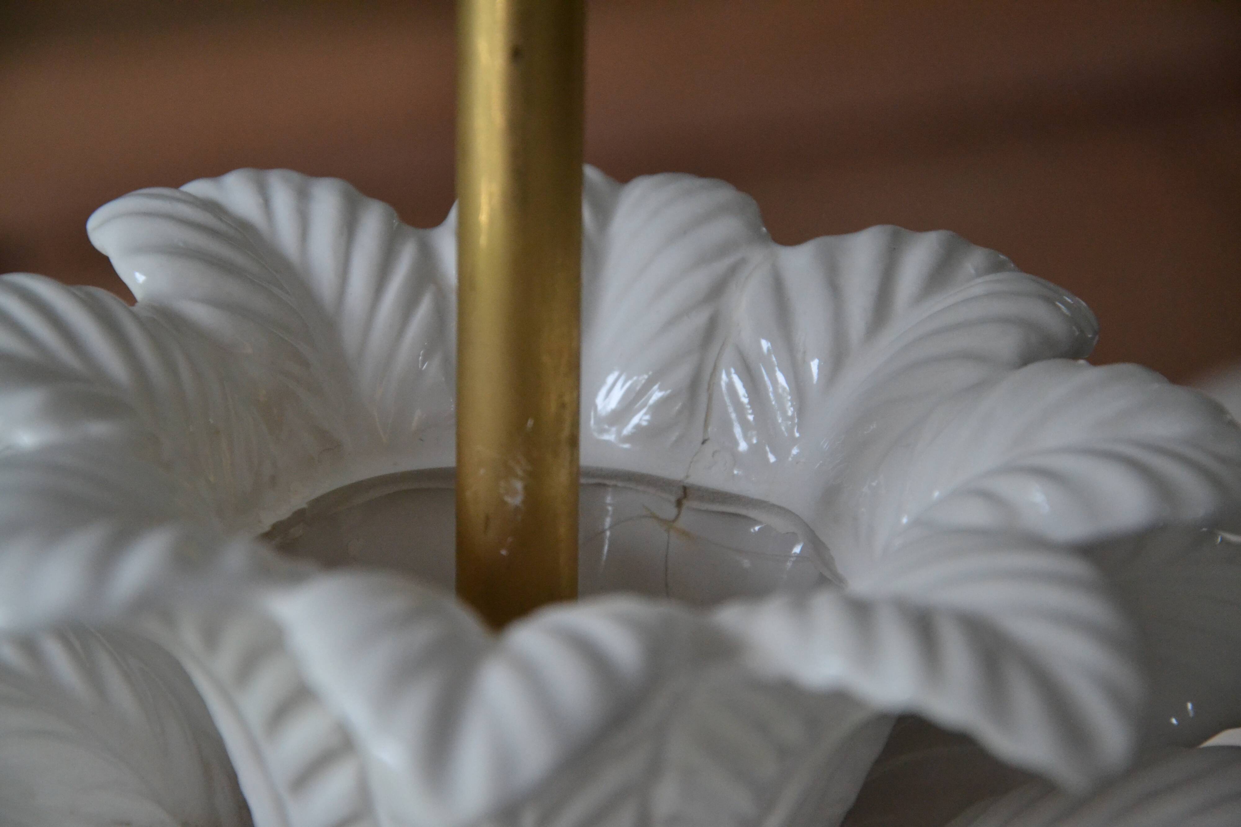 Vintage ceramic palm tree lamp base