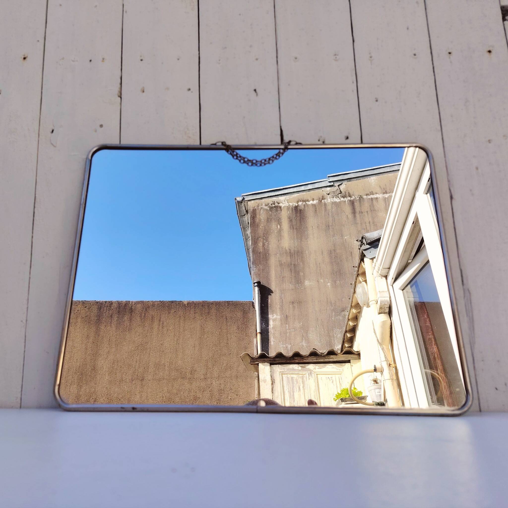 Large vintage 50's simple barber mirror