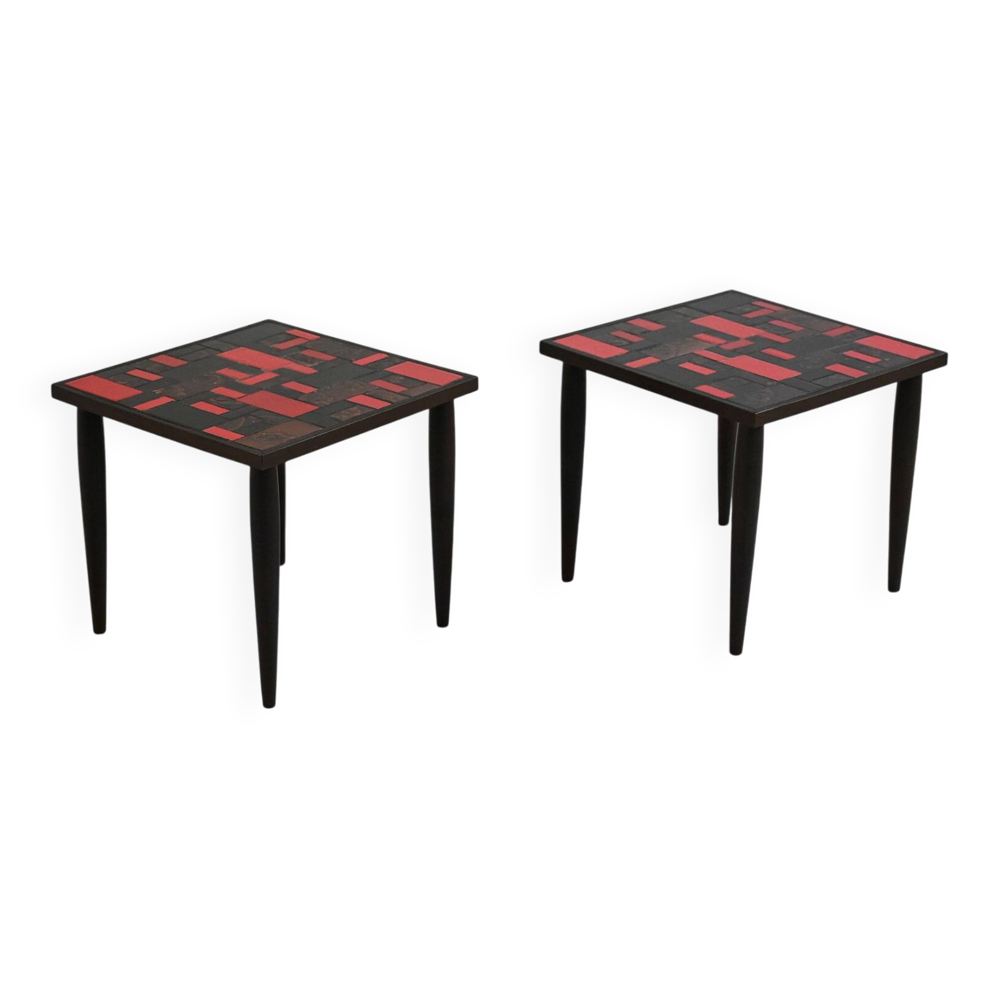 Side tables with mosaic top, Japan 1960s