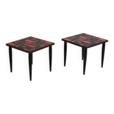 Side tables with mosaic top, Japan 1960s