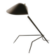 Serge Mouille tripod desk lamp, metallic finish table lamp.