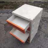 Vintage orange plastic drawer cabinet