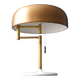 1960's heavy XXL Staff table lamp with swivel joint and brass shade