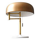 1960's heavy XXL Staff table lamp with swivel joint and brass shade