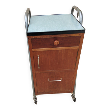 Desserte d'architecte sautereau vintage industriel design année 50