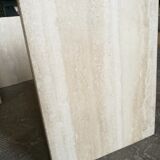 Rectangular travertine coffee table