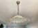 Suspension Murano frosted glass with orange splashes