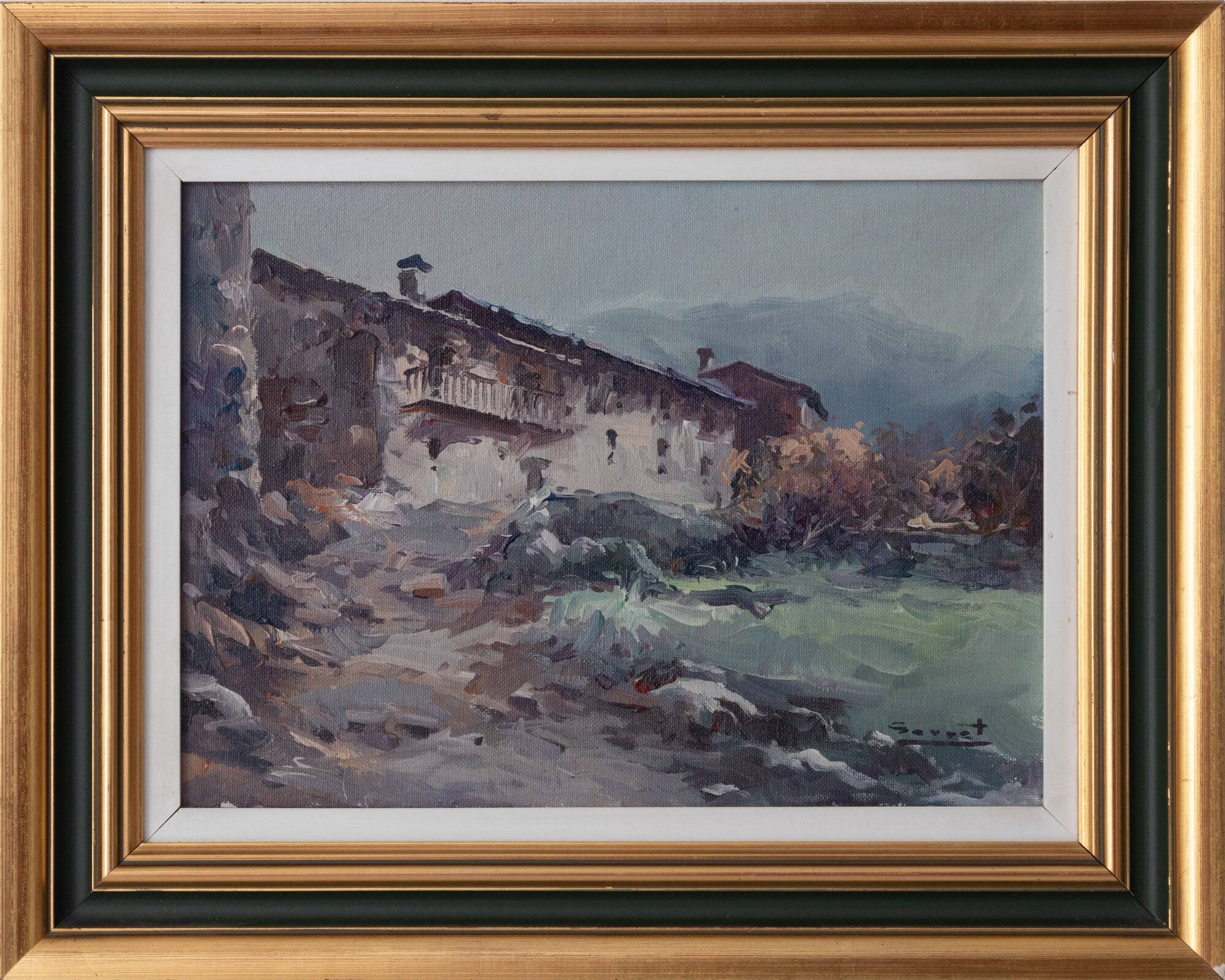Oil Study - Spanish Farm Building