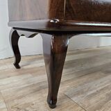 Chest of drawers with five drawers in wood and brass