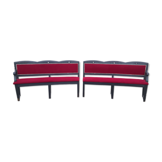 Pair of theatre benches