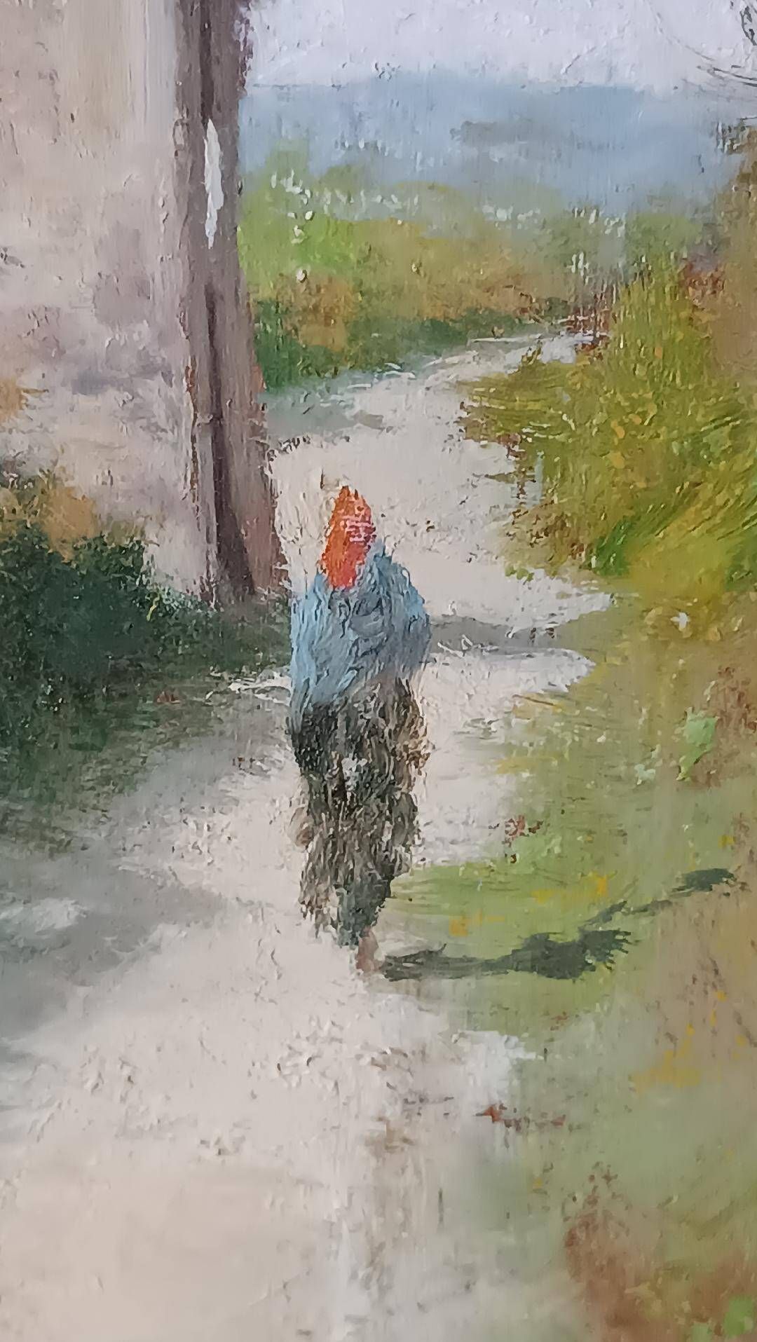 Gino Tommasi Oil Painting On Board 1890/1942 Tuscan View