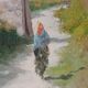 Gino Tommasi Oil Painting On Board 1890/1942 Tuscan View
