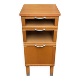 IKEA 1990 wood and frosted glass chest of drawers.