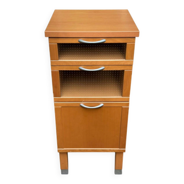 Commode chiffonnier bois et verre dépoli ikea 1990