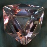 Murano glass multi-faceted ashtray, light purple colour
