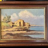 Signed painting, maritime decor