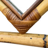 1970s rattan mirror France