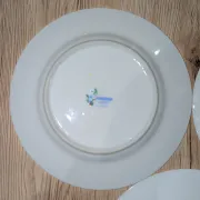set of 3 dessert / sweet plates in white porcelain fi