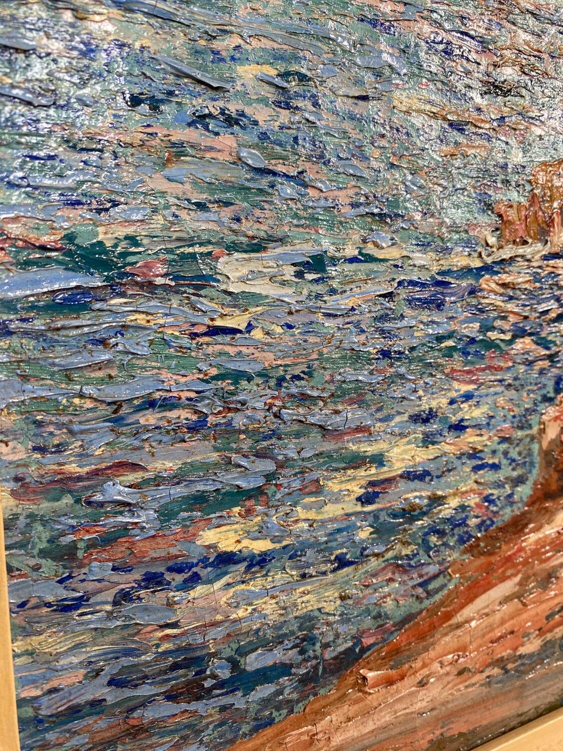 Cowez rocky coast marine painting