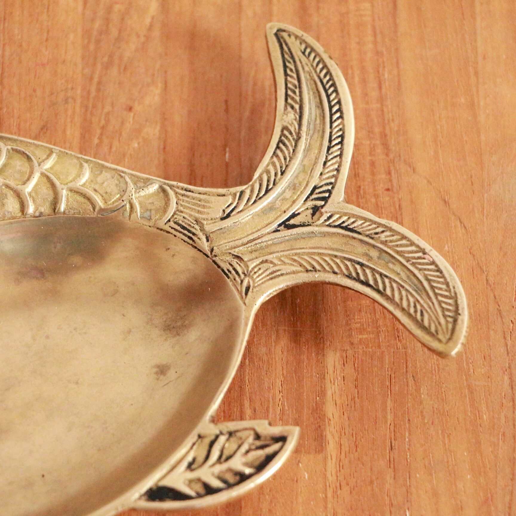 Empty-pocket brass fish