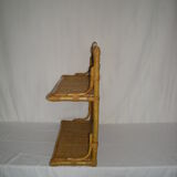 Rattan wall shelf - 60s bamboo