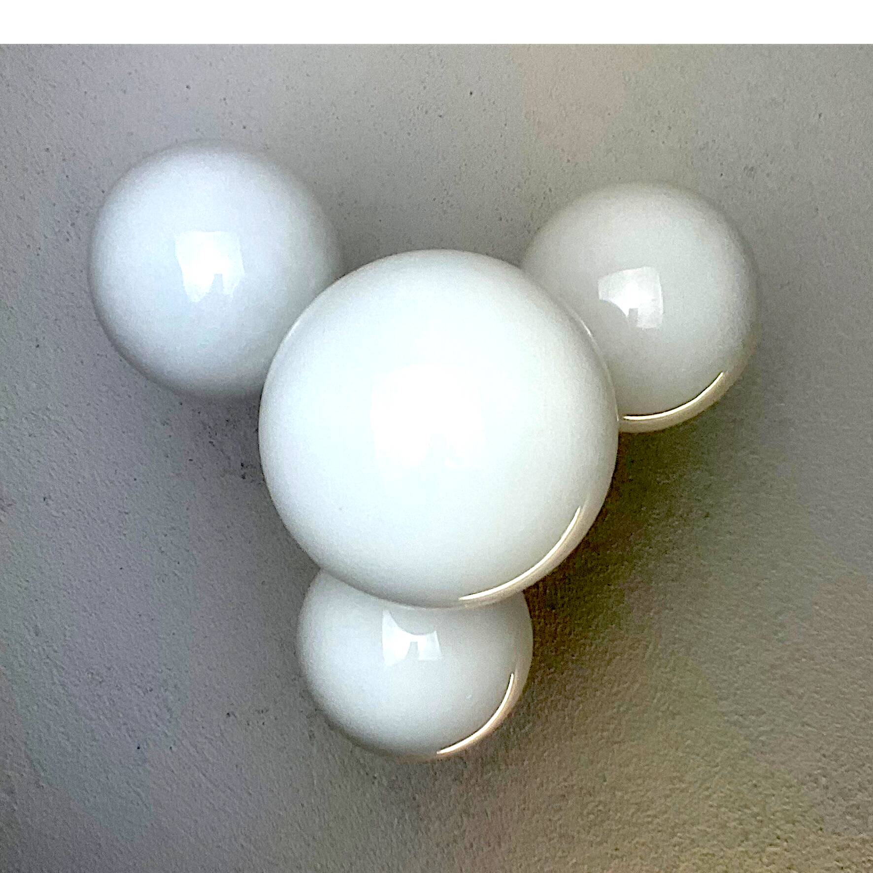 Chandelier atomique à 4 lumières de l'ère spatiale
