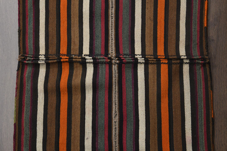 Vintage bath mat - Striped kilim