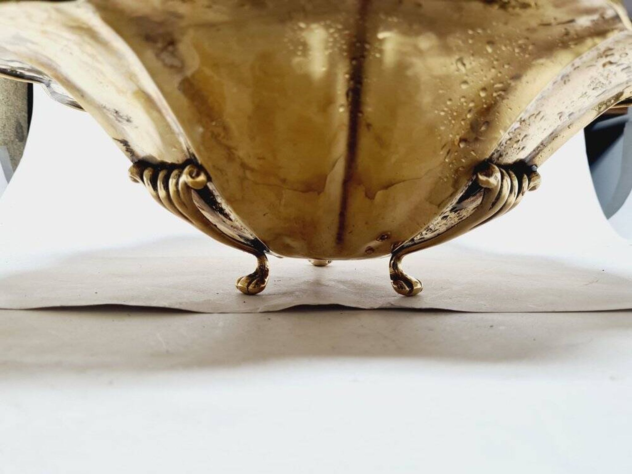 Art Deco hammered bowl on stand, Germany, 1930s