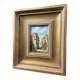 Oil painting on panel German school busy street Germany J. Hausman