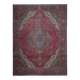 Tapis persan fait main en laine rose surdimensionné 279x390 des années 1970