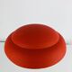 1950s desk lamp, red metal and brass