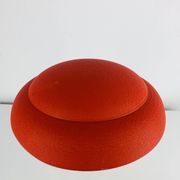 1950s desk lamp, red metal and brass