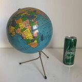Vintage 1960s globe, Taride tripod metal - 28 cm