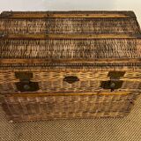 Vintage rattan trunk