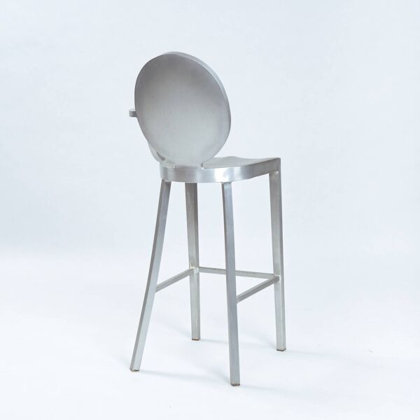Tabouret de bar à un bras en aluminium Philipe Starck Kong, années 1980