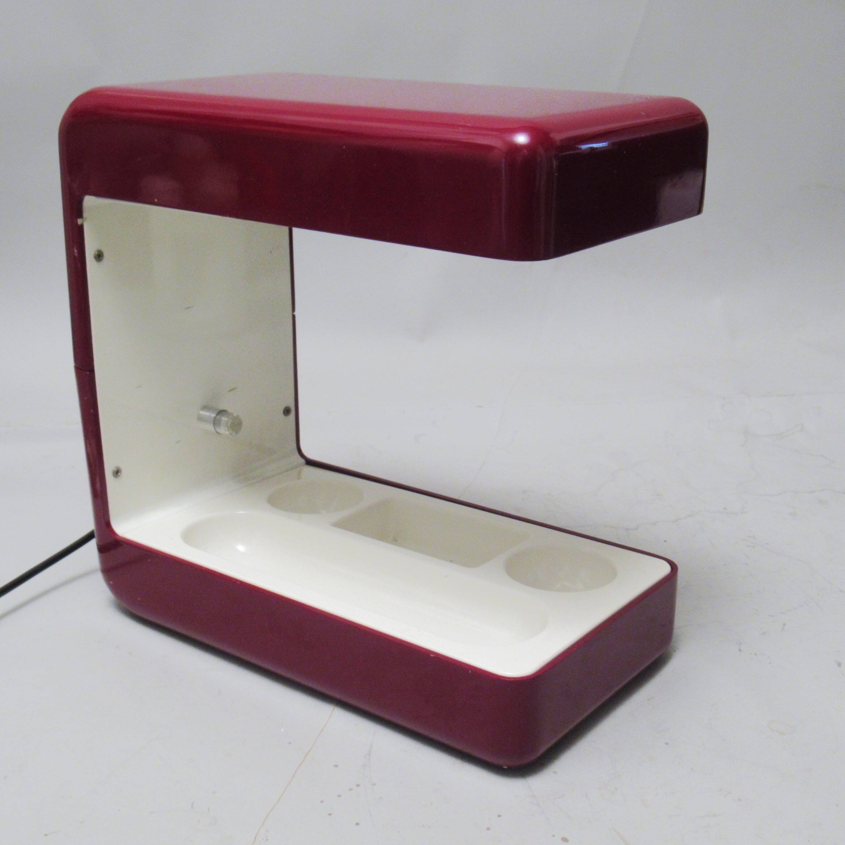 Isos burgundy lamp Giotto Stoppino Tronconi 1972