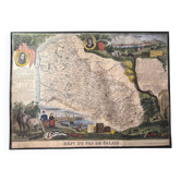 Old geographical map of the Pas-de-Calais Department - 1860