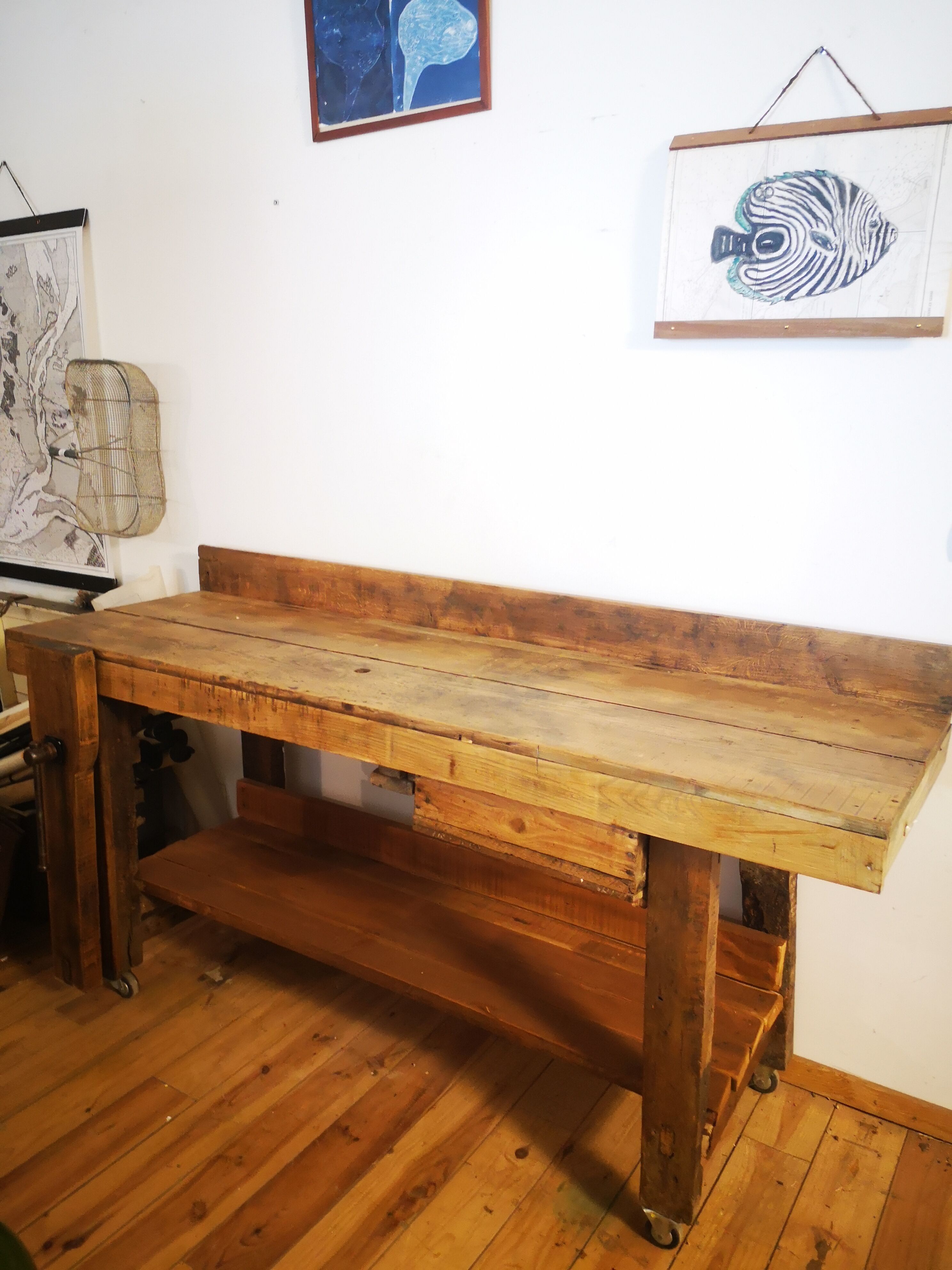 Restored carpenter workbench