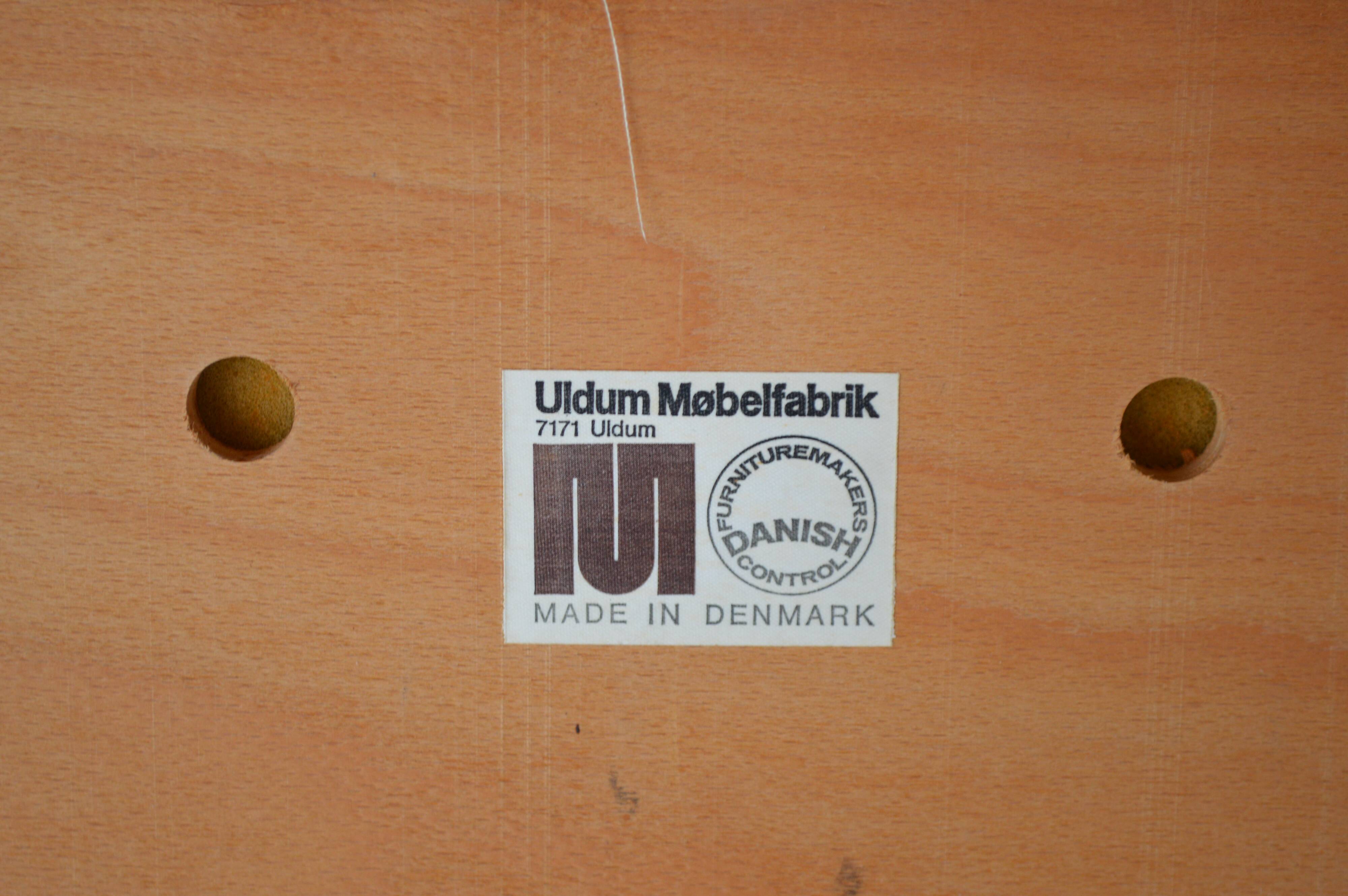 Série de quatre chaises par Johannes Andersen pour Uldum Møbelfabrik