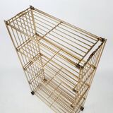 Modular gold metal wire shelf