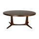 Extendable oval elm table with Baumann extensions