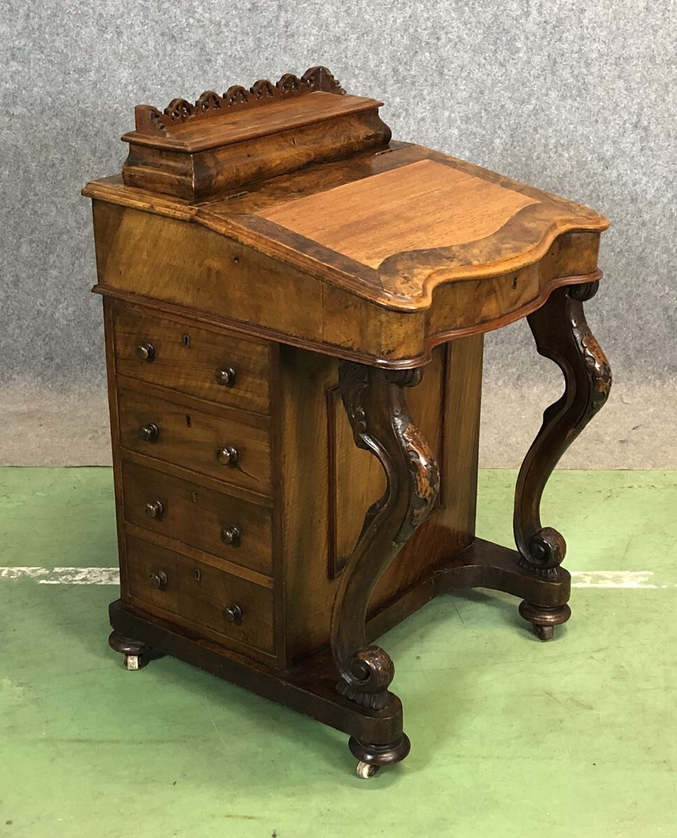 Bureau Davenport Victorien XIXème en noyer