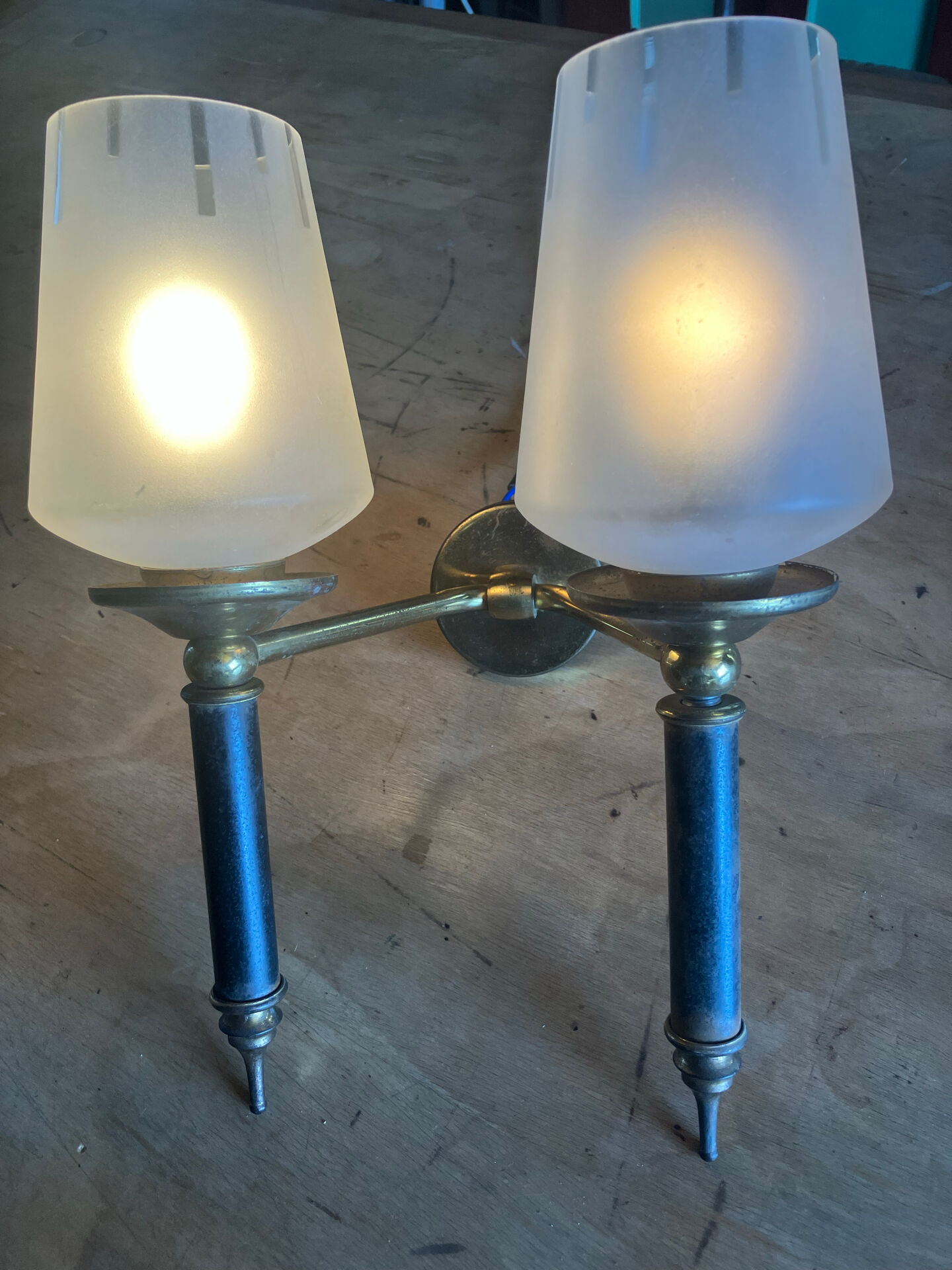 Chic frosted glass wall light