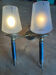 Chic frosted glass wall light