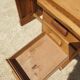 Children's desk zazou 1940 oak and elm with glass slab