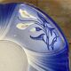 Assiettes  Sarreguemines décor Arum bleu cobalt