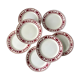 Lot de 7 assiettes plates Badonviller modèle "Barbizon" années 30