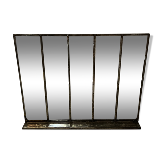 Industrial design of the 50s steel factory mirror