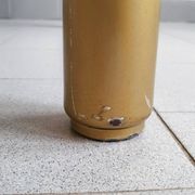 Important vintage italian coffee table 1960 in formica, brass & gold steel